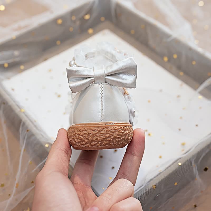 Solid Bow Pearl Open Toe Sandals - image 17