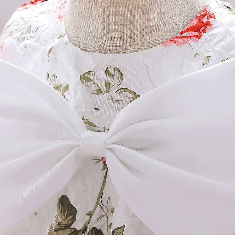Chemical Fiber Blend Bow Sleeveless Short Dresses - image 7