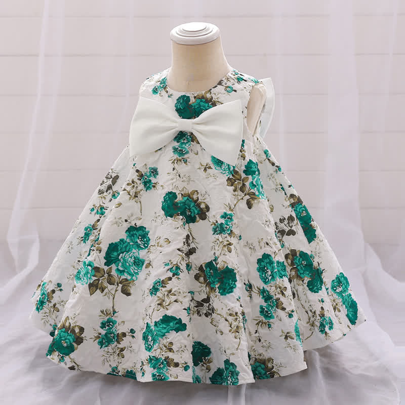 Chemical Fiber Blend Bow Sleeveless Short Dresses - image 18