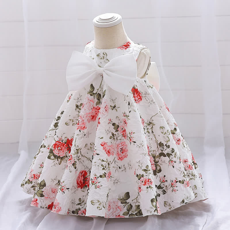 Chemical Fiber Blend Bow Sleeveless Short Dresses - image 5