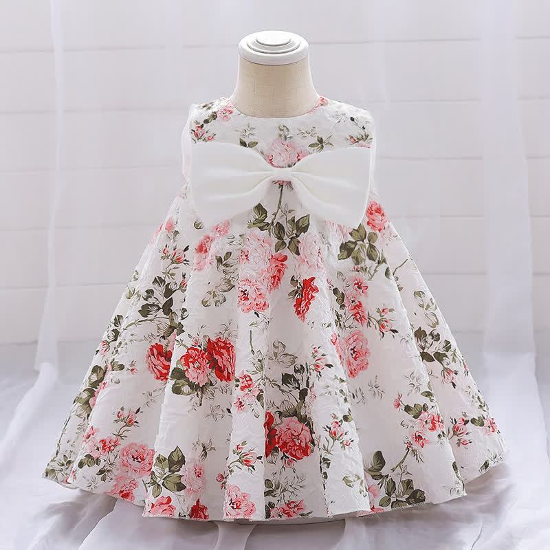 Chemical Fiber Blend Bow Sleeveless Short Dresses - image 4