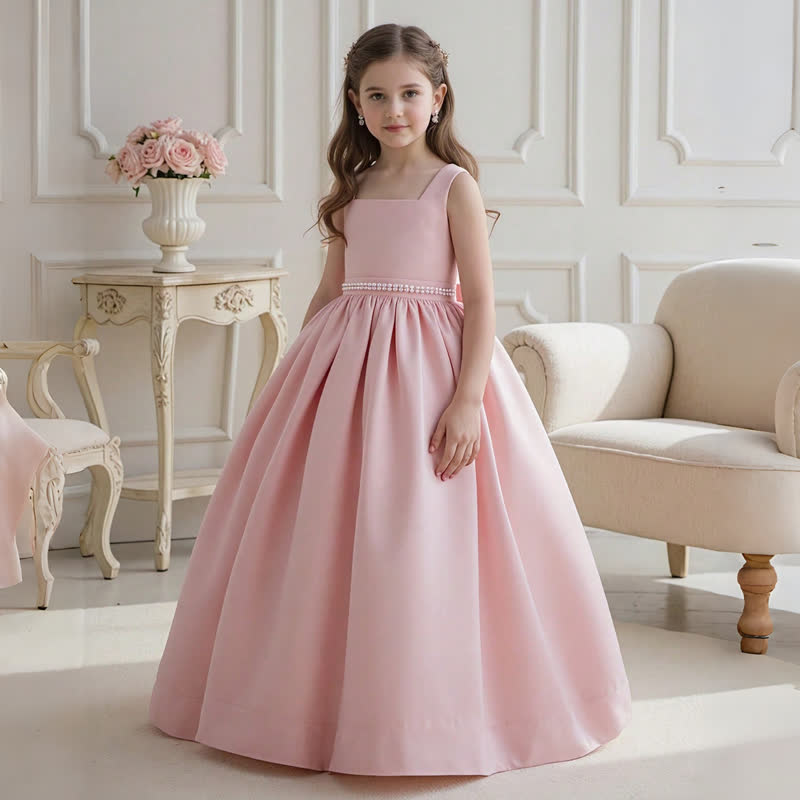 Satin Bow Sleeveless Maxi Dresses - image 2