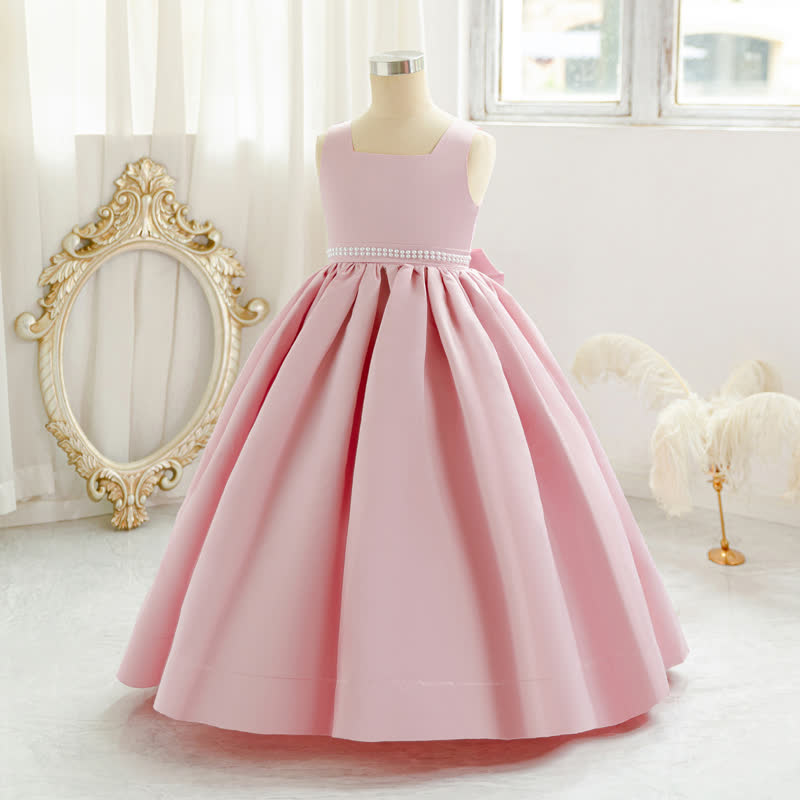 Satin Bow Sleeveless Maxi Dresses - image 3
