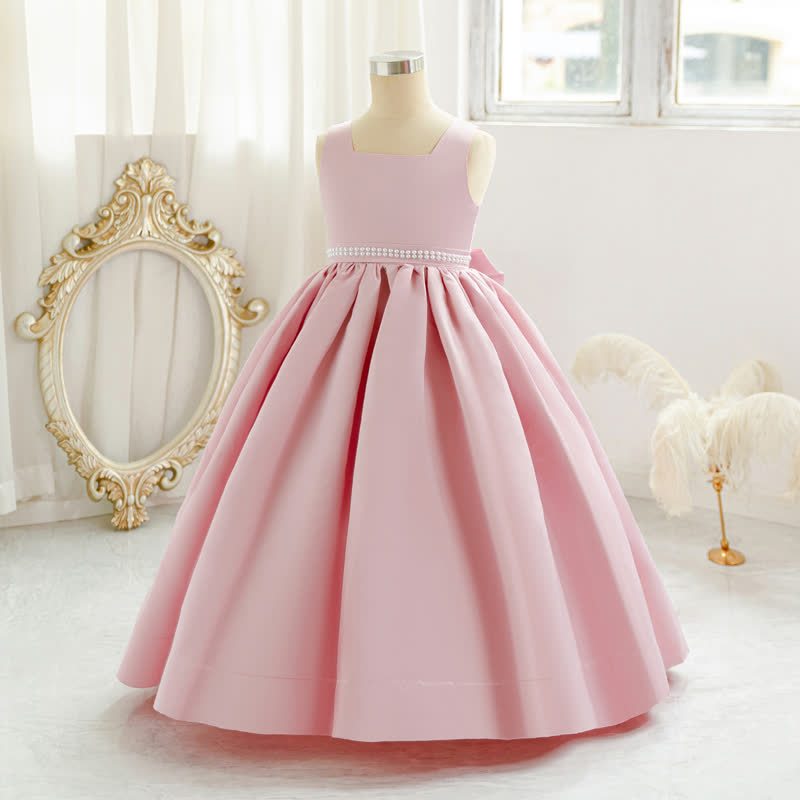 Satin Bow Sleeveless Maxi Dresses - image 3