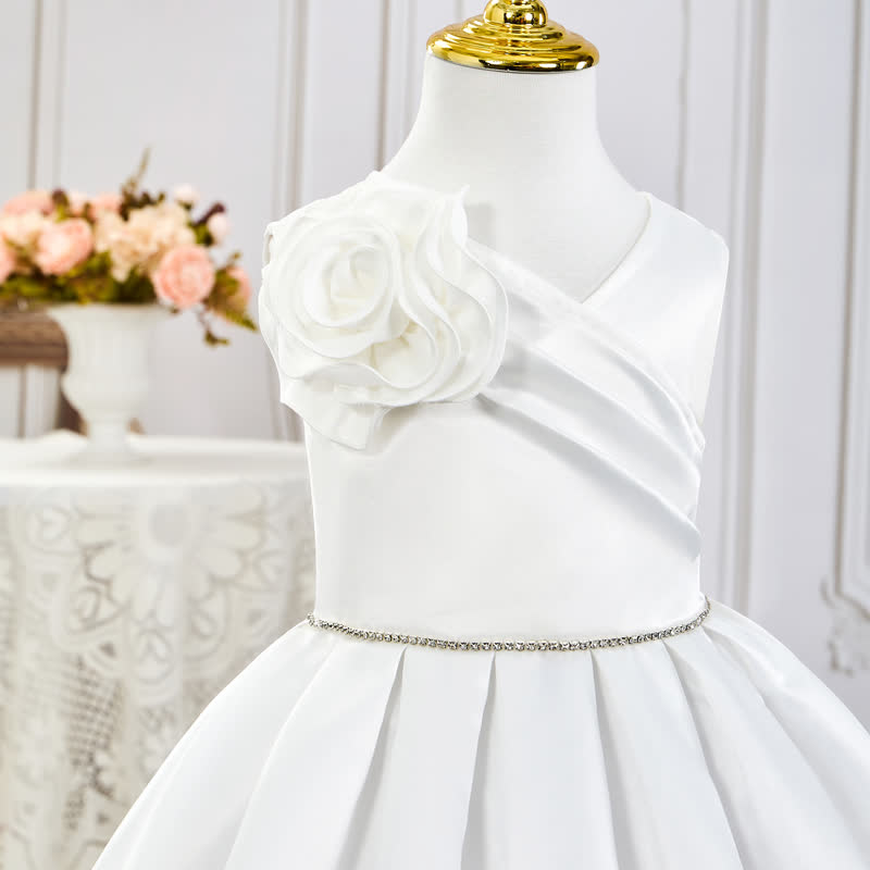 Satin Rosette Sleeveless Maxi Dresses - image 4