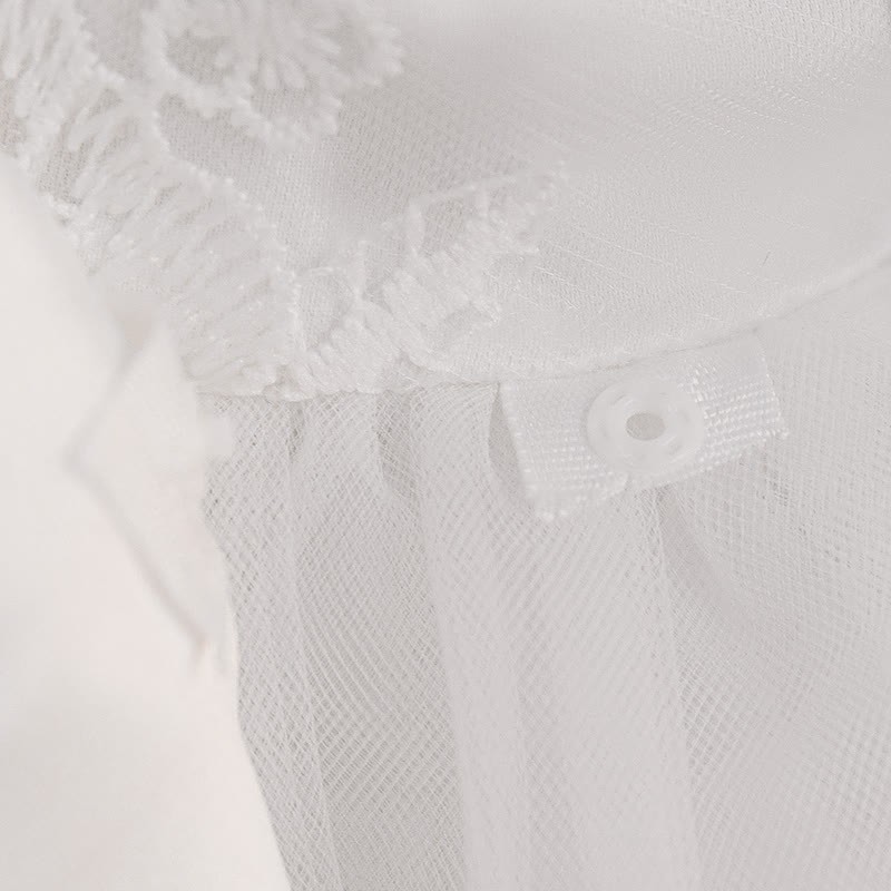 Mesh Bow Half Sleeve Midi Dresses - image 10