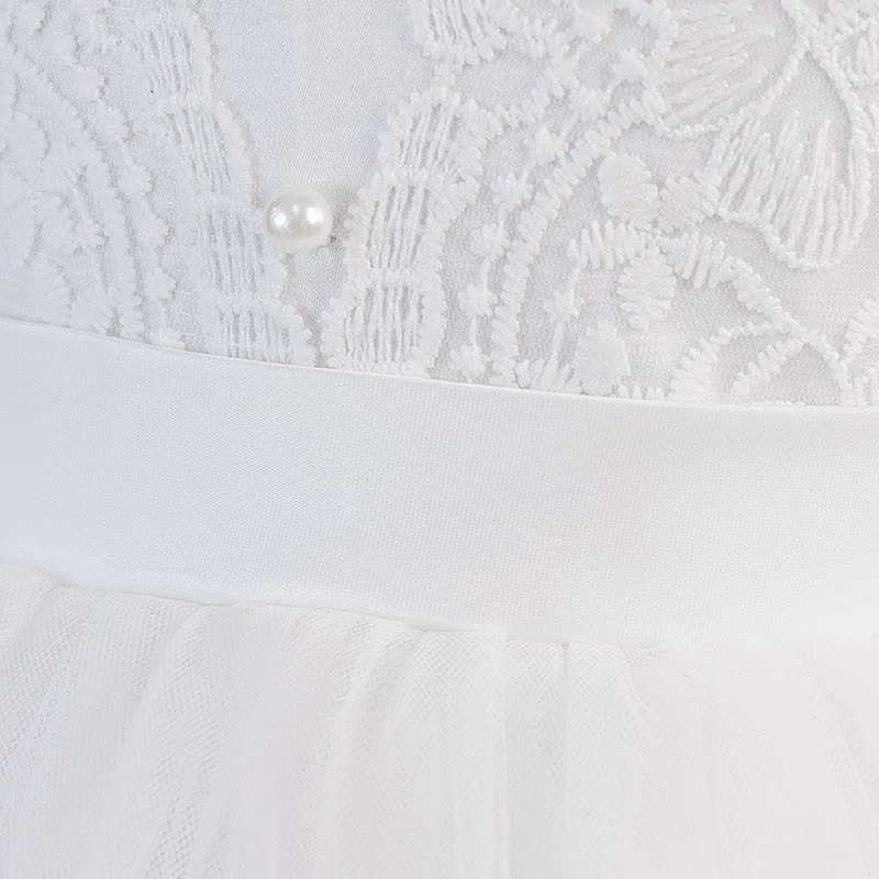 Mesh Bow Half Sleeve Midi Dresses - image 6
