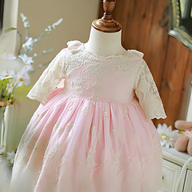 Lace Bow Half Sleeve Midi Two-piece Set - image 10