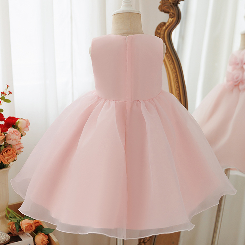 Organza Rosette Sleeveless Short Dresses - image 3