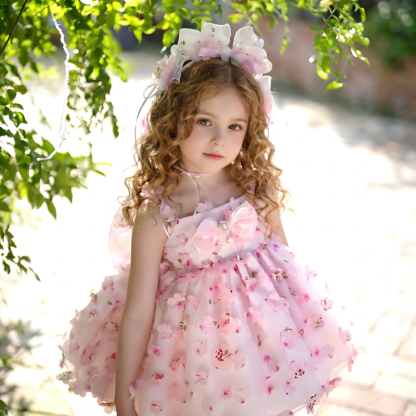 Embroidery Mesh Rosette Bow Sleeveless Short Dresses - image 2