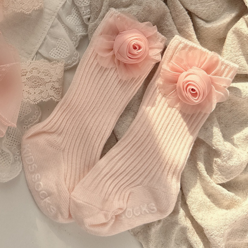 Solid Rosette Headband and Socks - image 3