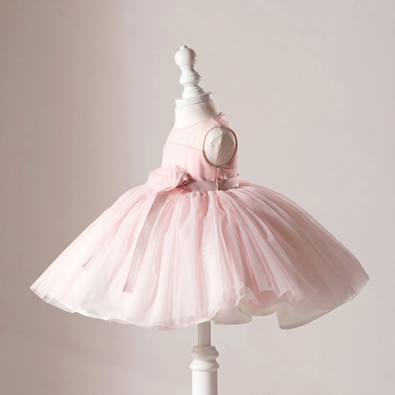Mesh Rosette Sleeveless Short Dresses - image 3
