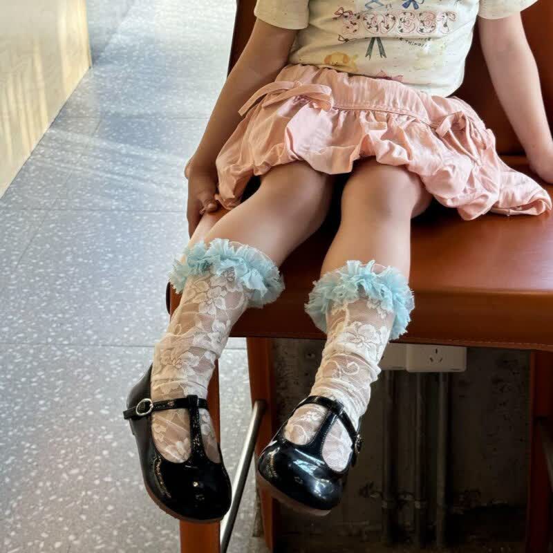 Solid Rosette Socks - image 4