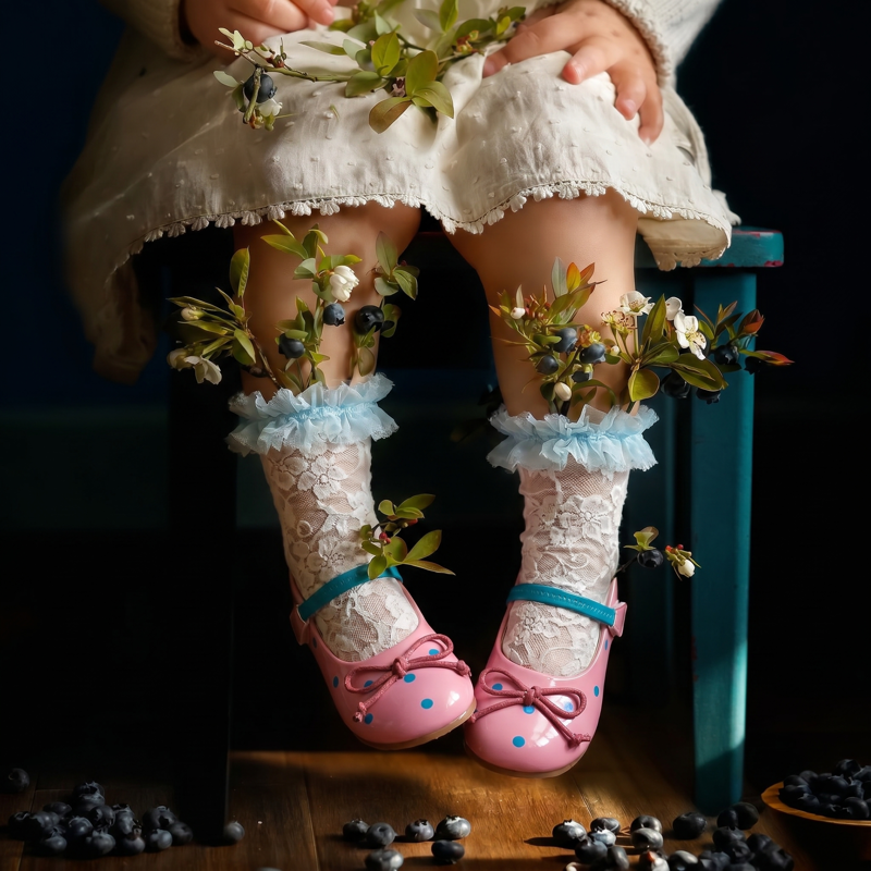 Solid Rosette Socks - image 2