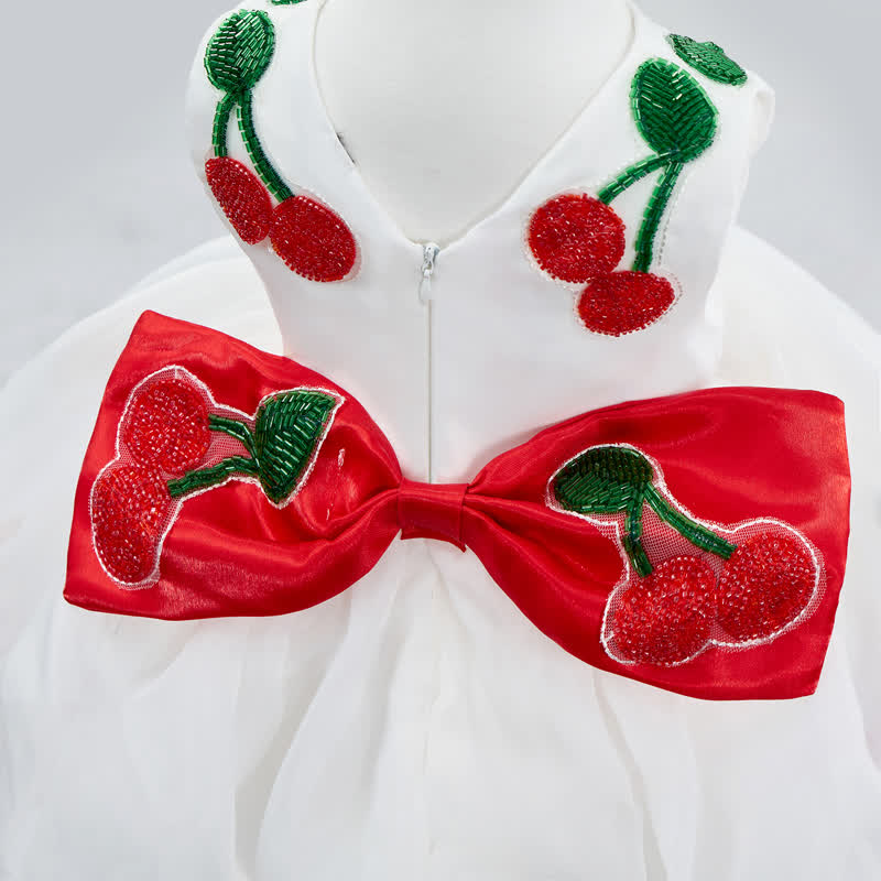 Organza Bow Beaded Sleeveless 
Short Dresses - image 7