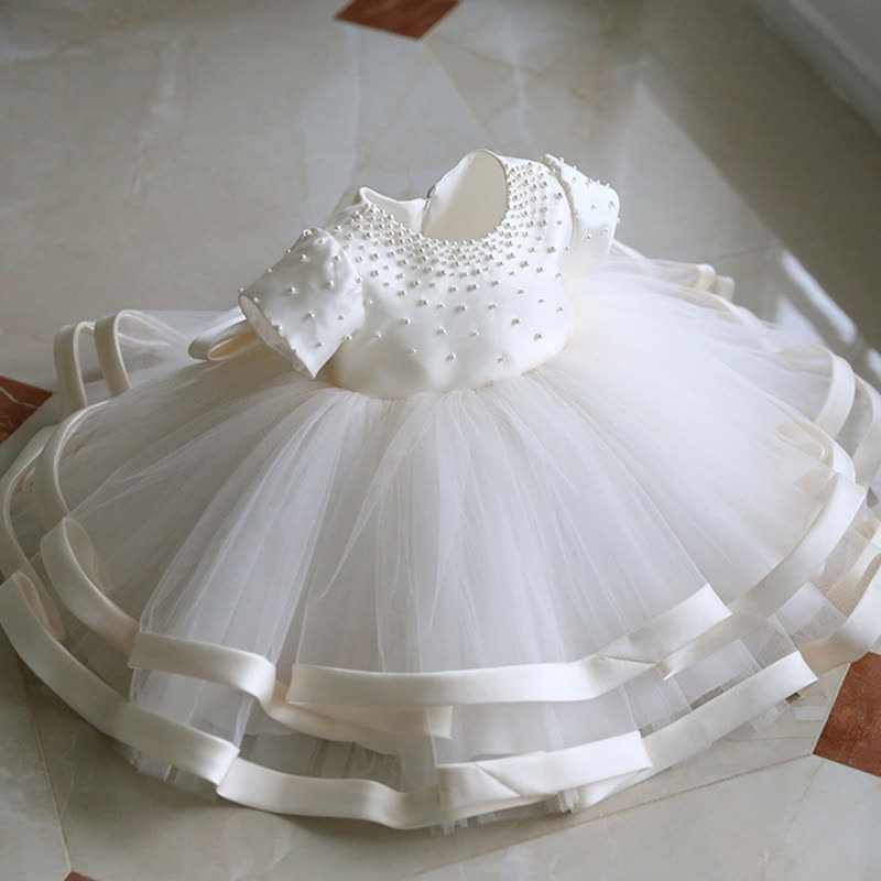 Satin Pearl Short Sleeve Midi Dresses - image 2