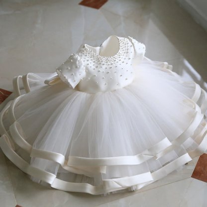 Satin Pearl Short Sleeve Midi Dresses - image 2