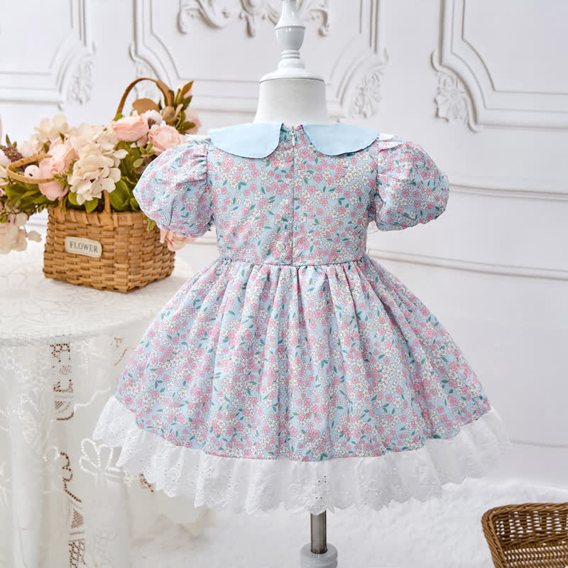 Chemical Fiber Blend Embroidery Short Sleeve Midi Dresses - image 6