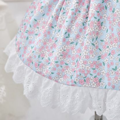 Chemical Fiber Blend Embroidery Short Sleeve Midi Dresses - image 9
