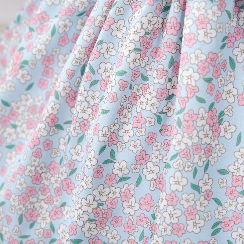 Chemical Fiber Blend Embroidery Short Sleeve Midi Dresses - image 10