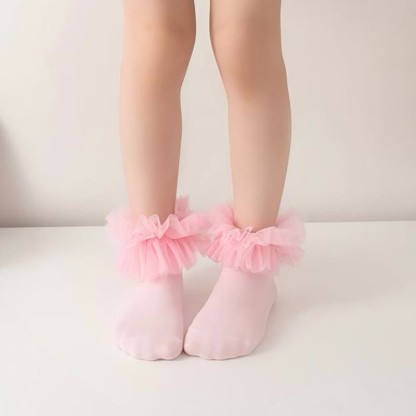 Solid Rosette Socks - image 3