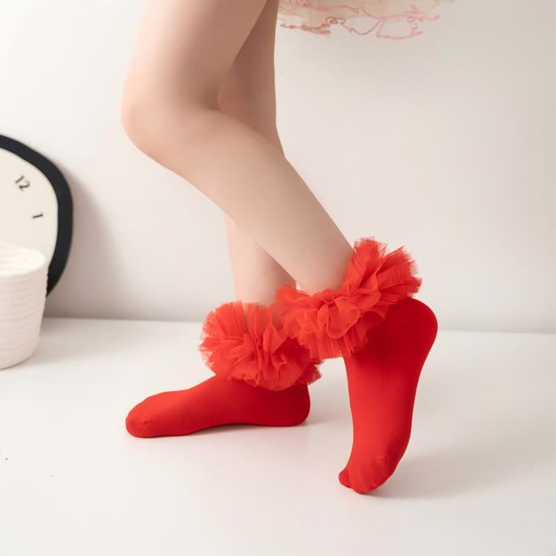 Solid Rosette Socks - image 13