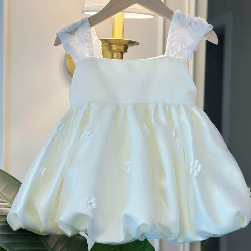 Satin Rosette Sleeveless 
Short Dresses - image 4