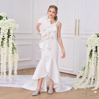 Satin Rosette Sleeveless Maxi Dresses - image 2
