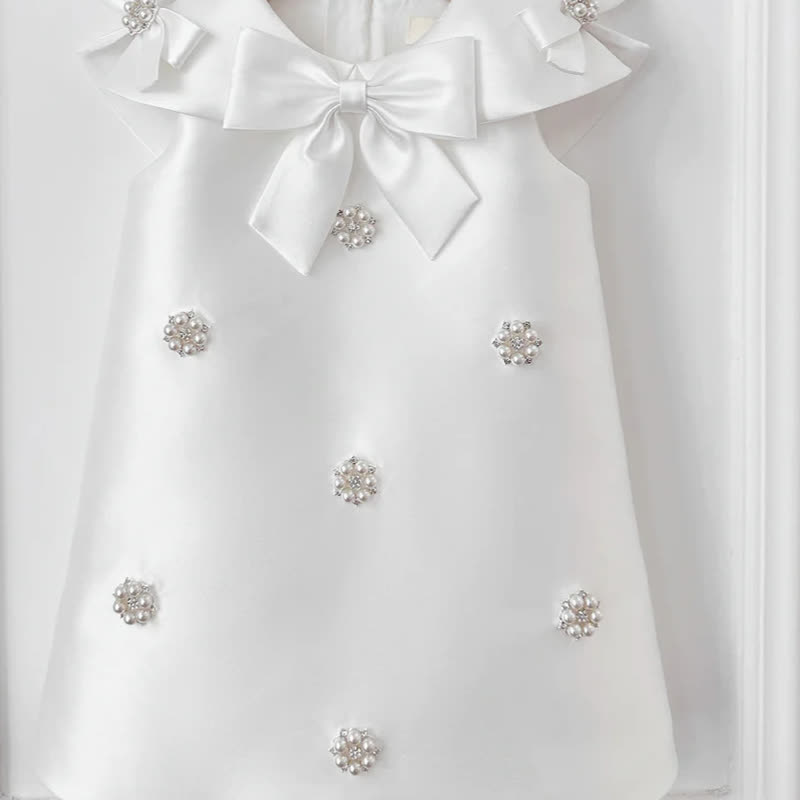 Satin Bow Cap Sleeve Midi Dresses - Style 1 - 15-16Y - image 8