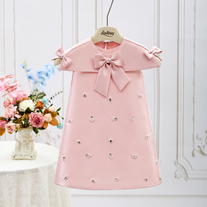 Satin Bow Cap Sleeve Midi Dresses - Style 2 - 15-16Y - image 9