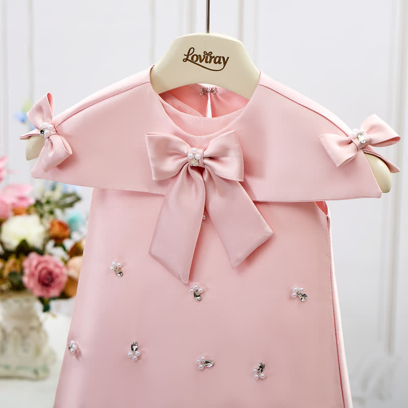 Satin Bow Cap Sleeve Midi Dresses - image 11