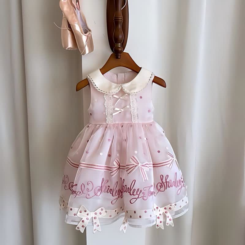 Organza Bow Short Sleeve Midi Dresses - image 3