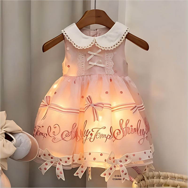 Organza Bow Short Sleeve Midi Dresses - image 4