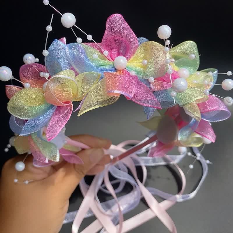 Solid Rosette Headband - Rainbow - image 10