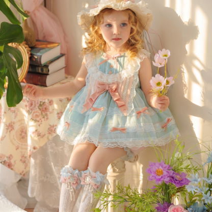 Organza Stitching Lace Bow Sleeveless Short Dresses - image 2
