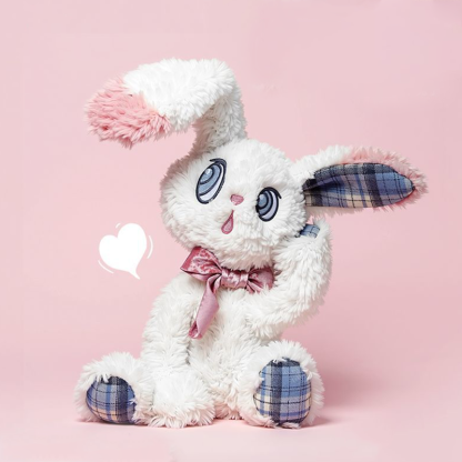 Color-block With Embroidery Doll - White - 40CM - image 1