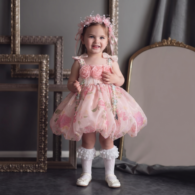 Chemical Fiber Blend Rosette Sleeveless Short Dresses - image 6
