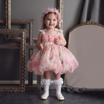 Chemical Fiber Blend Rosette Sleeveless Short Dresses - image 6