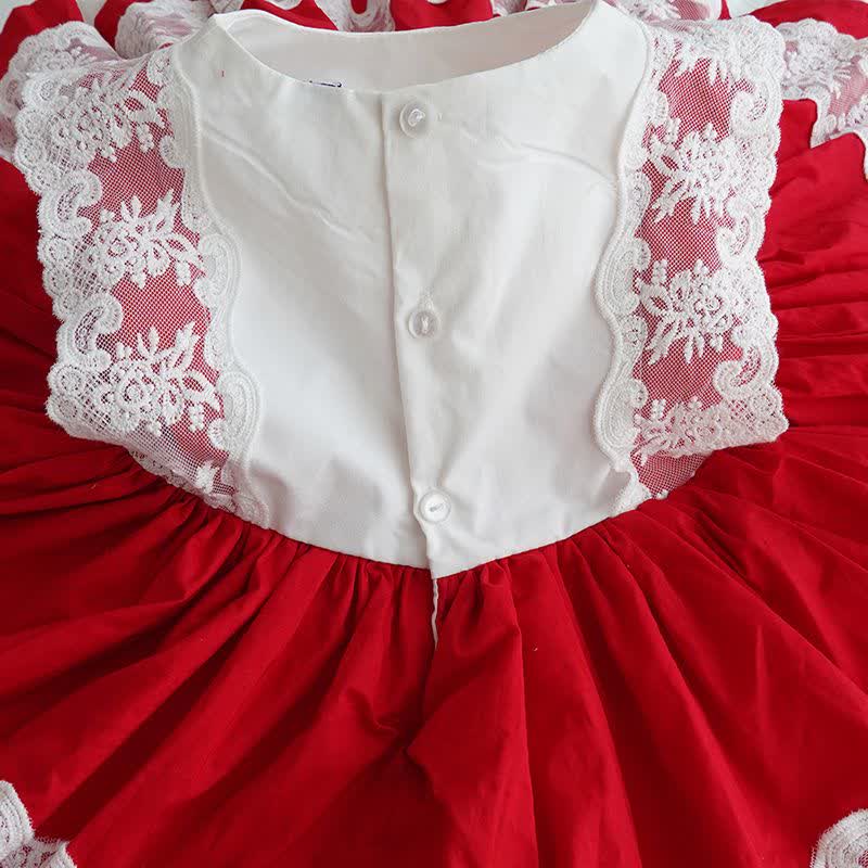 100% Cotton Stitching Lace Sleeveless Short Two-piece Set - image 13