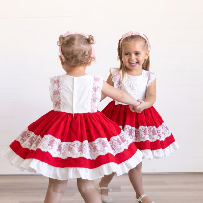 100% Cotton Stitching Lace Sleeveless Short Two-piece Set - image 3