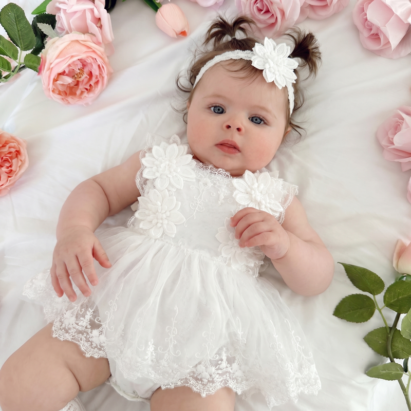 Mesh Lace Edge Sleeveless Short Bodysuit - image 2