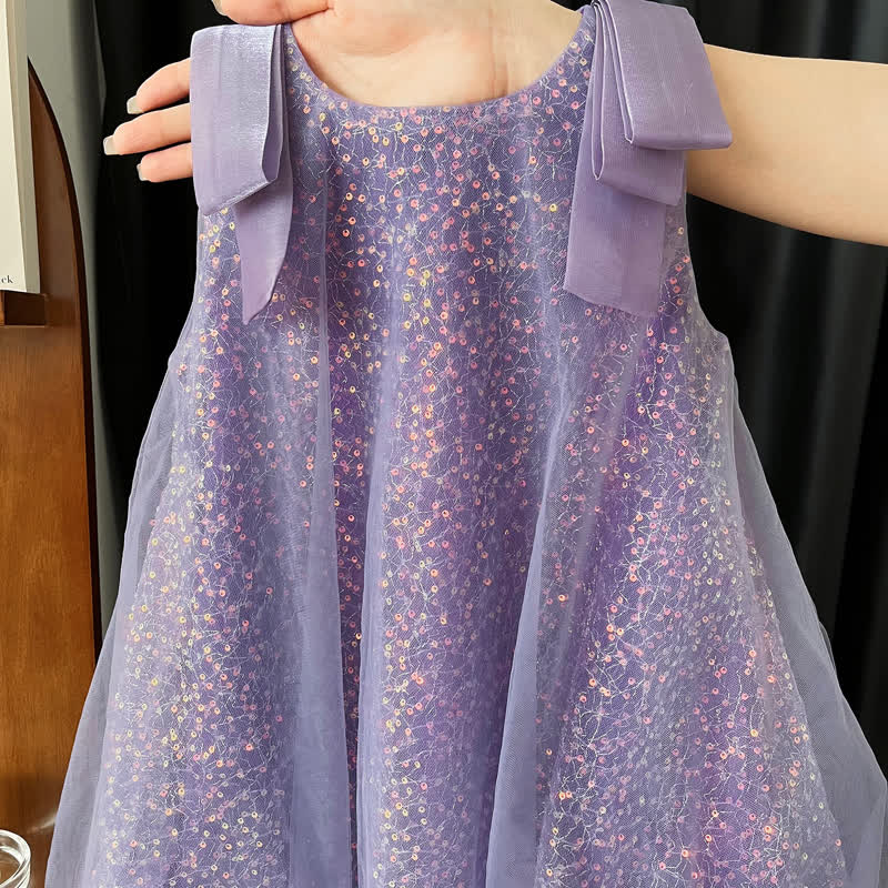 Chemical Fiber Blend Sequins Sleeveless Midi Dresses - image 3
