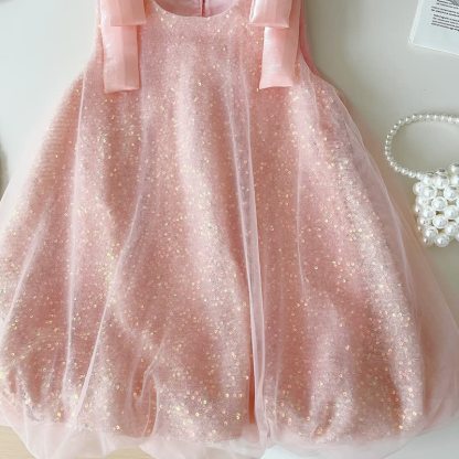 Chemical Fiber Blend Sequins Sleeveless Midi Dresses - image 10