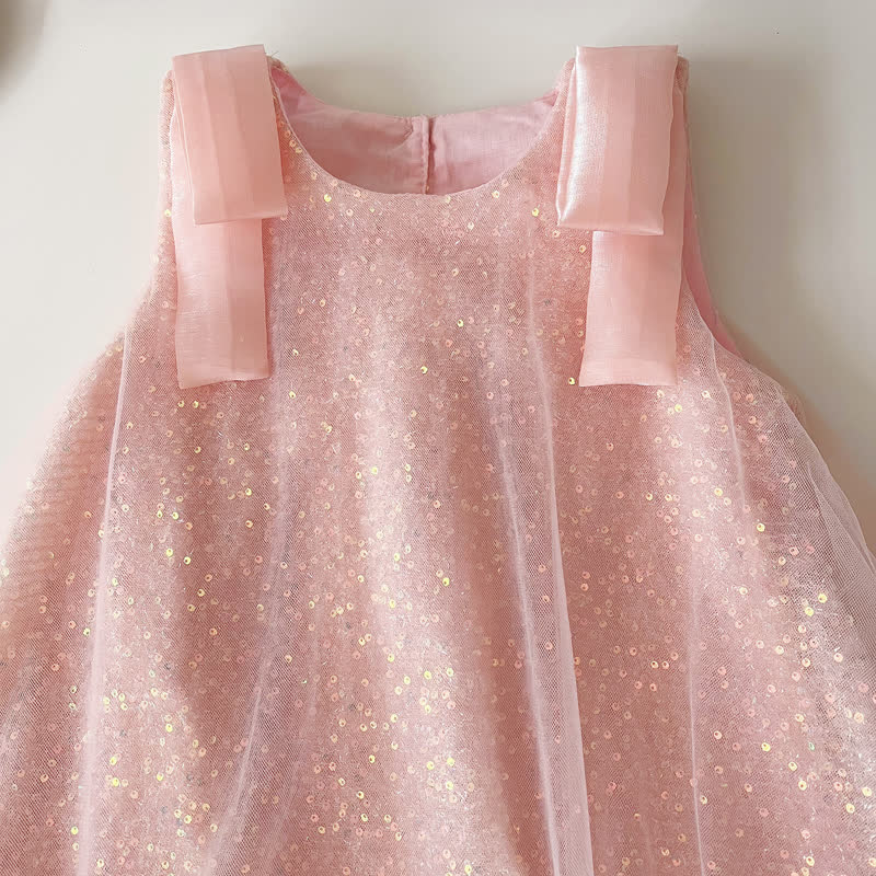 Chemical Fiber Blend Sequins Sleeveless Midi Dresses - image 9