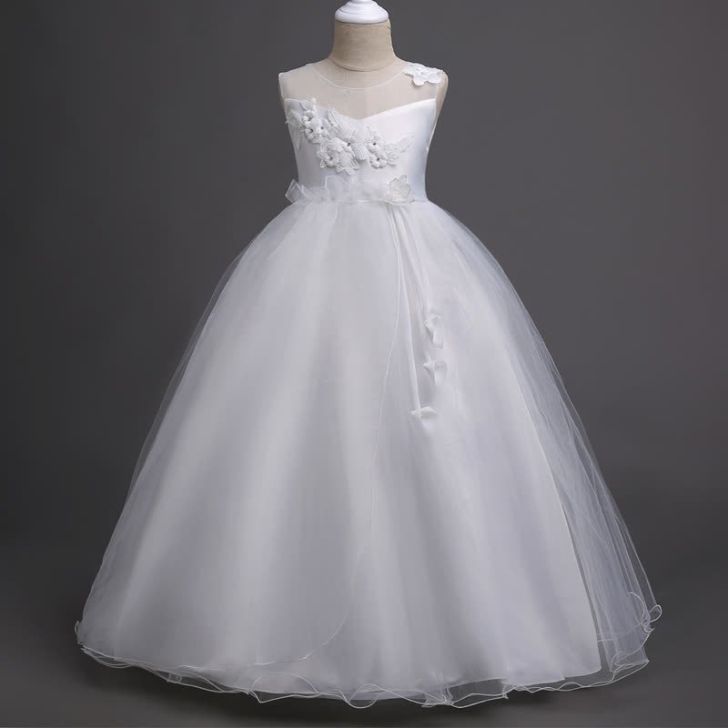 Organza Rosette Sleeveless Maxi Dresses - image 12