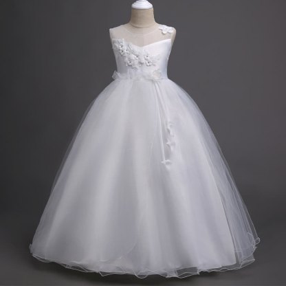 Organza Rosette Sleeveless Maxi Dresses - image 12