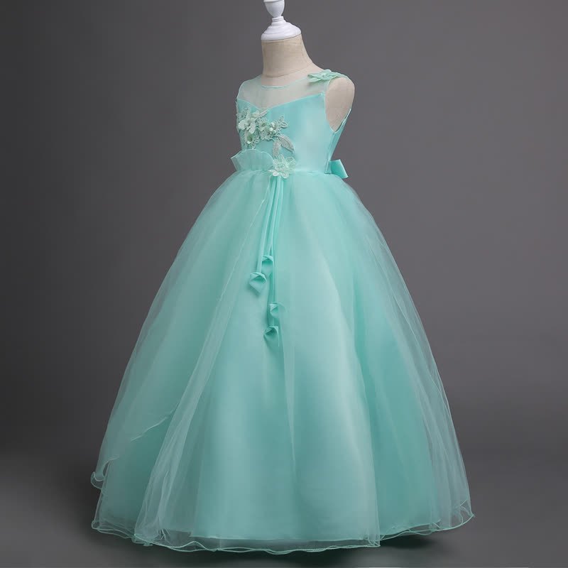 Organza Rosette Sleeveless Maxi Dresses - image 2