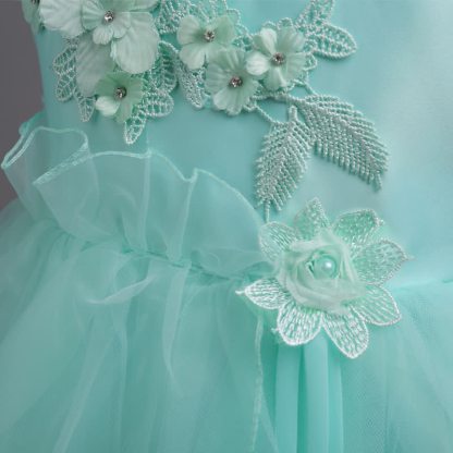 Organza Rosette Sleeveless Maxi Dresses - image 7