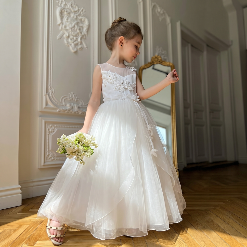 Organza Rosette Sleeveless Maxi Dresses - image 11