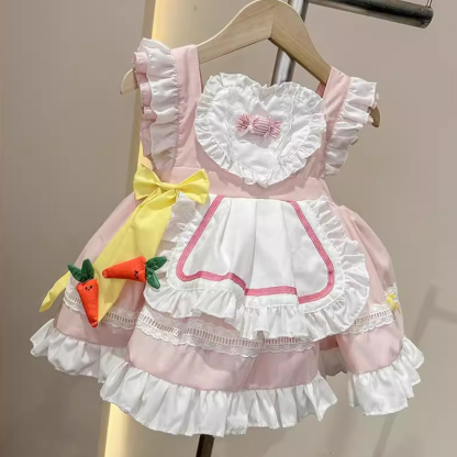 100% Cotton Lace Edge Sleeveless Short Dresses - image 3
